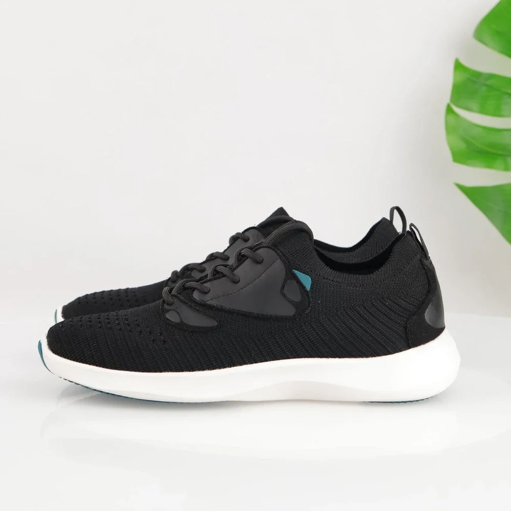 Vessi Womens Everyday Move Sneaker Size 9 Waterproof Black Knit Lace Up Shoe Low